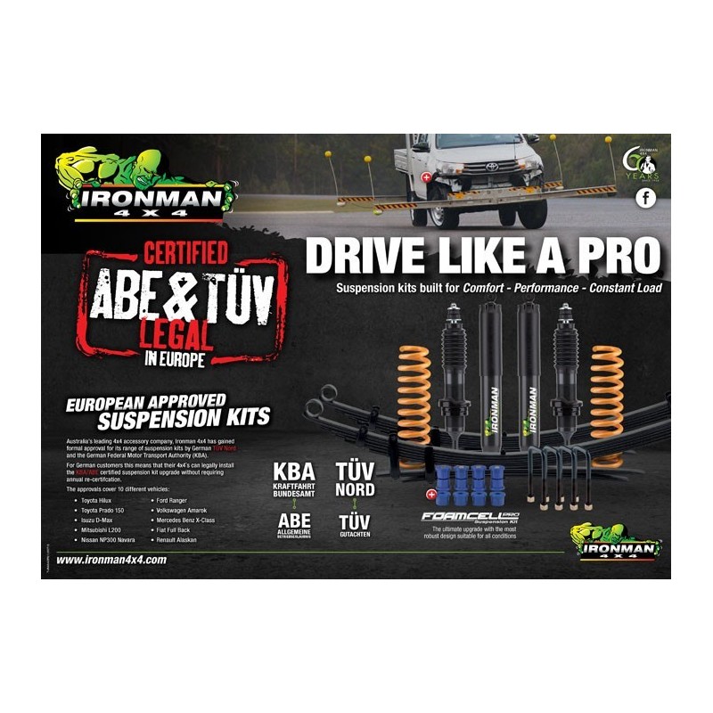 Kit rehausse de suspension Ironman 4X4 Elite Renforcé pour Isuzu DMax