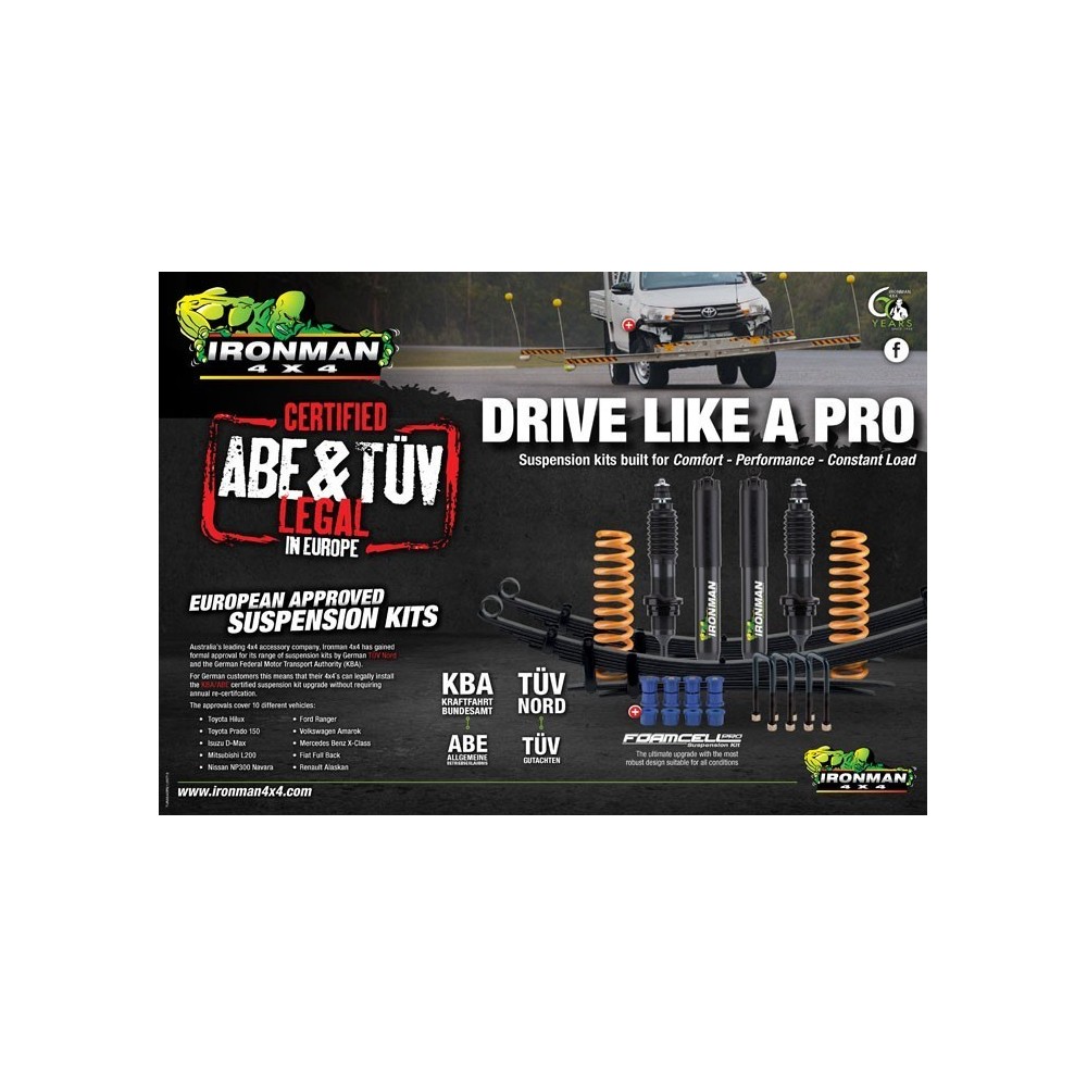 Kit rehausse de suspension Ironman 4X4 Elite Medium pour Toyota Hilux REVO