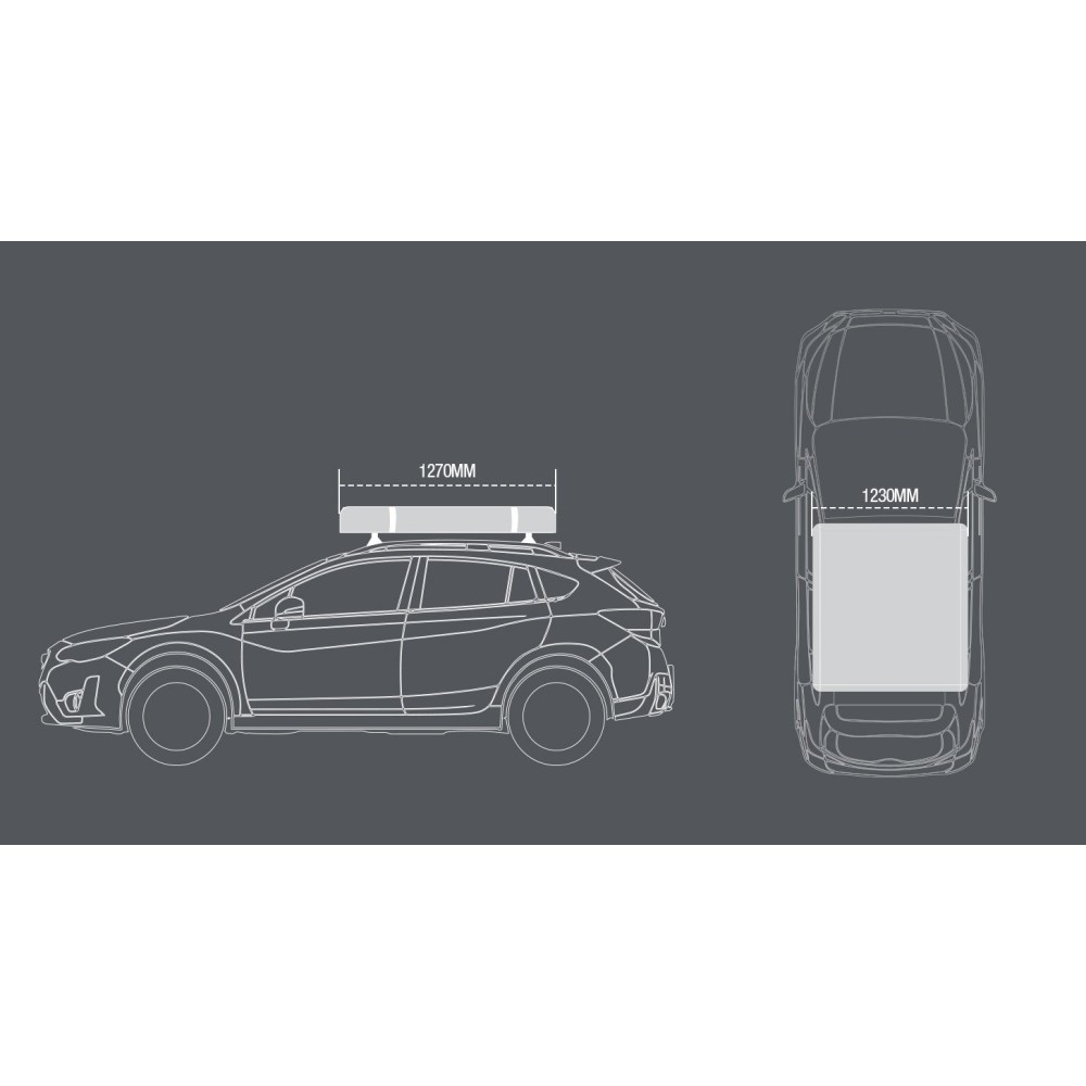 Tente de toit UBER LITE Ironman 4x4 dimensions 2