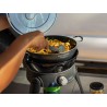 Poêle à paella 40 avec couvercle