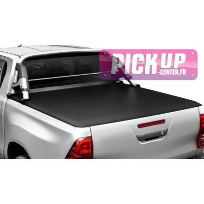 BACHE PLATE NOIRE TOYOTA HILUX 2016+ DOUBLE CABINE