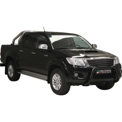 Push bar INOX Ø 76 NISSAN NAVARA D40 2010+ CE 190CH THERMOLAQUÉ NOIR