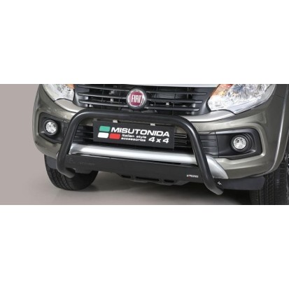 Push Bar INOX Ø 63 FIAT FULLBACK 2016+ CE FIAT FULLBACK Thermolaqué noir