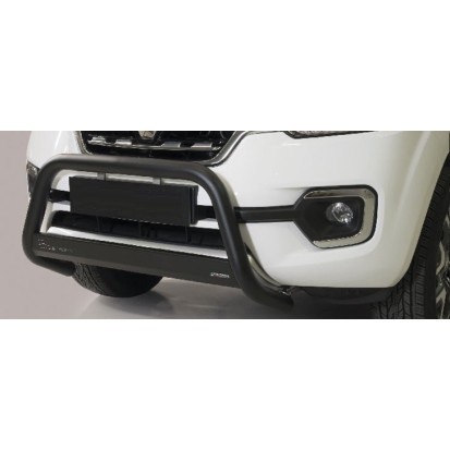 Push Bar INOX Ø 63 RENAULT ALASKAN 2017+ CE THERMOLAQUE NOIR