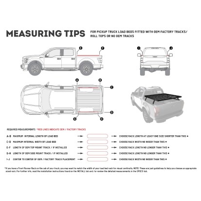 Kit de galerie Slimline II pour une benne de Pick-Up / 1255mm(l) x 1358mm(L) - de Front Runner