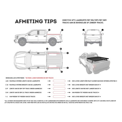 Kit de galerie Slimline II pour une benne de Pick-Up / 1255mm(l) x 1358mm(L) - de Front Runner