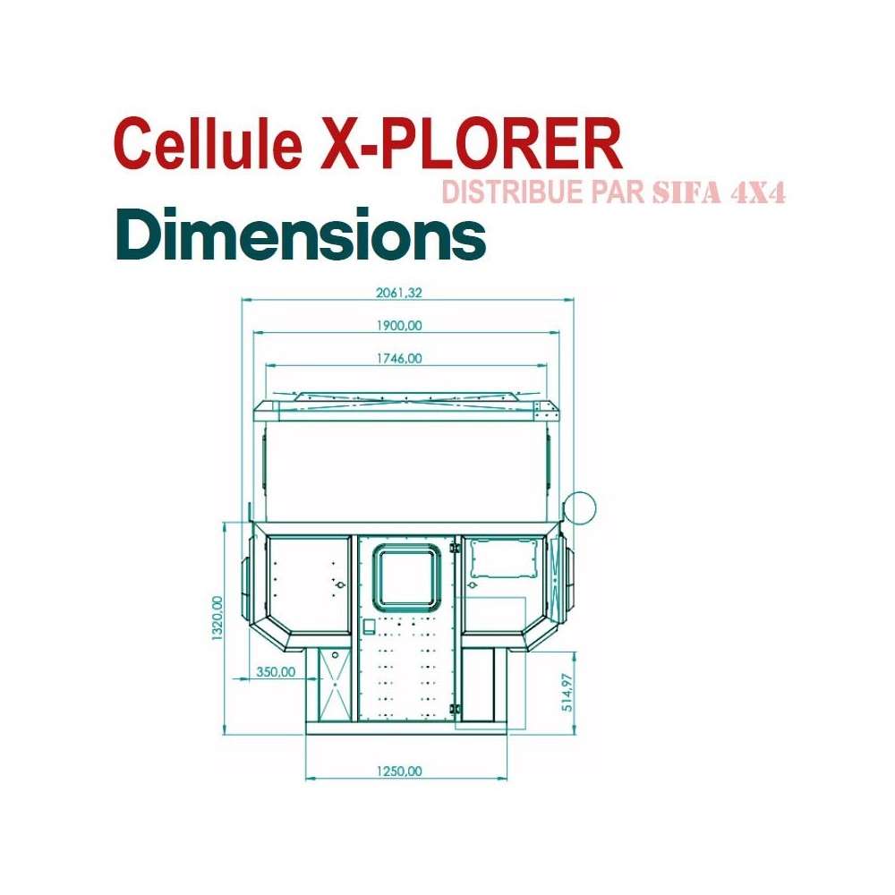 Camper x - cellule voyage pickup  sifa 4x4 ! POIDS 350 KG